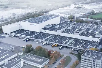 Arvato raktár madártávlatból