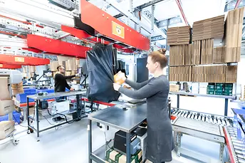 SSI Carrier, podwieszany system przenoszący, system do sortowania toreb,