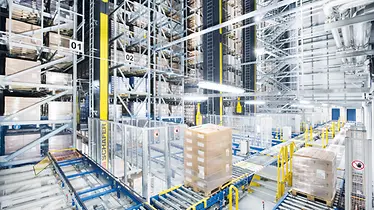 Sistema automático de almacenamiento y recuperación de mercancías Exyz